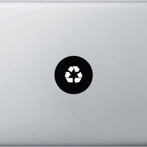 Recycle - Mac Apple Logo Cover Laptop Vinyl Decal Sticker Macbook Unique Shape Peace Music Flower War Health Green Life