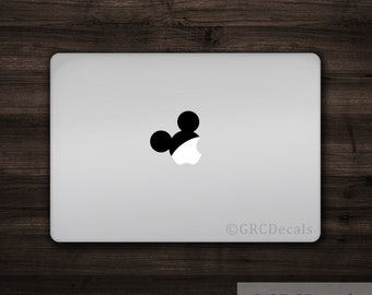 Mickey Mouse Ears Hat  Decal Mac Apple Logo Cover Laptop Vinyl Decal Sticker Macbook Disney Ears Mickey Mouse Hat Ears for Mac Apple