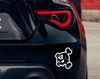 Ken Block Skull Decal Ken Block Hoonicorn Decals Drifting Gymkhana Drag Racing Sticker RIP Ken Block KB43VER #43 Decals Bumper Window