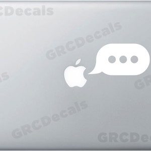 Text Nachricht Punkte Aufkleber Mac Apple Logo Cover Laptop Vinyl Aufkleber Aufkleber Macbook Einzigartig Texting Chat