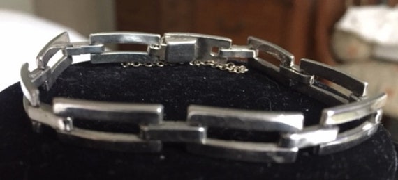 Vintage Sterling Silver Rectangular Open Link 197… - image 5