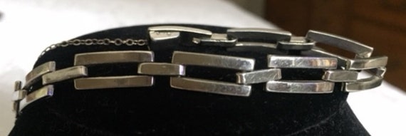 Vintage Sterling Silver Rectangular Open Link 197… - image 9