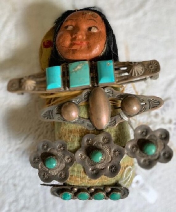 Vintage Native American Papoose With 4 Native Ame… - image 6