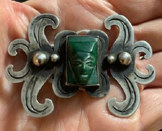 Vintage 1940S Serafin Moctezuma 980 Silver Mexican Brooch