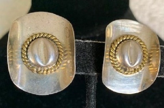 Vintage Sterling Mexican Cowboy Hat Clip-on Earrings - Etsy display picture 1