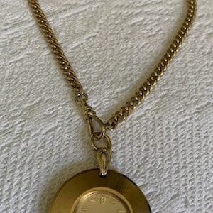 Vintage 1960&#39;S Caravelle Gold Plated Working Windup Pocket Watch W/Gold Plated Watch Fob