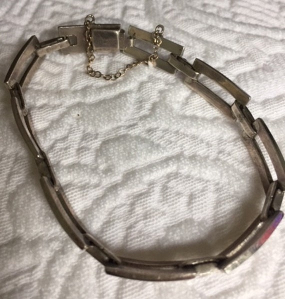 Vintage Sterling Silver Rectangular Open Link 197… - image 6
