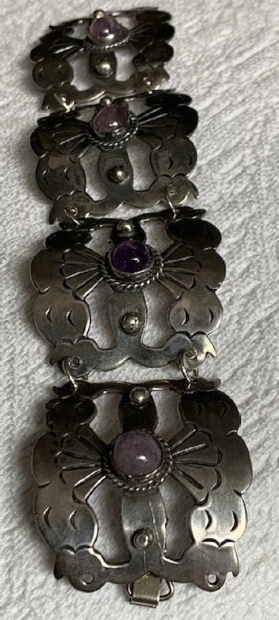 Vintage Mexican Sterling And Amethyst 1940s or 50s