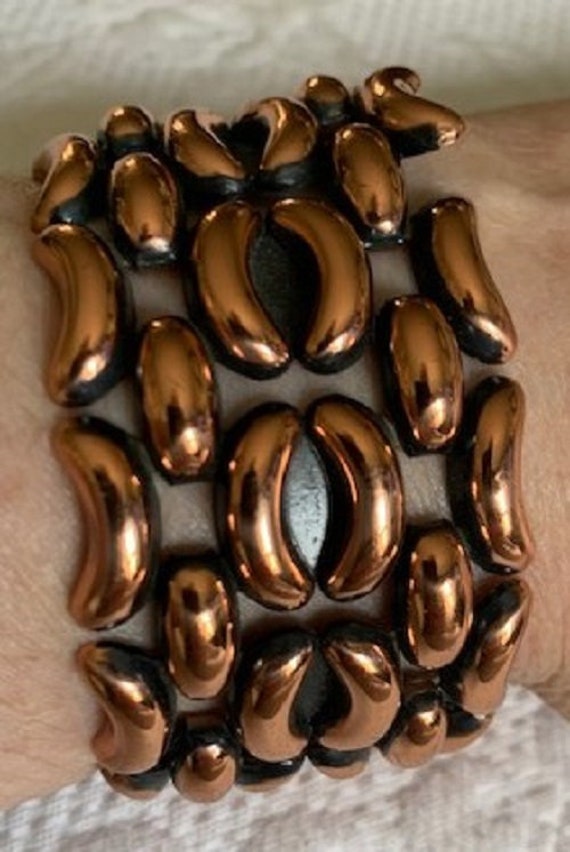 Vintage Signed Renoir Wide Copper Cuff Bracelet