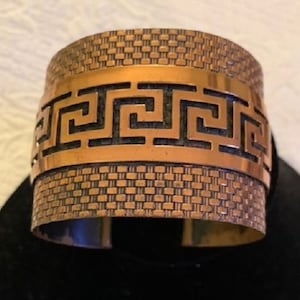 Vintage 1950&#39;S Or Early 60&#39;S Very Wide Genuine Copper Cuff Bracelet