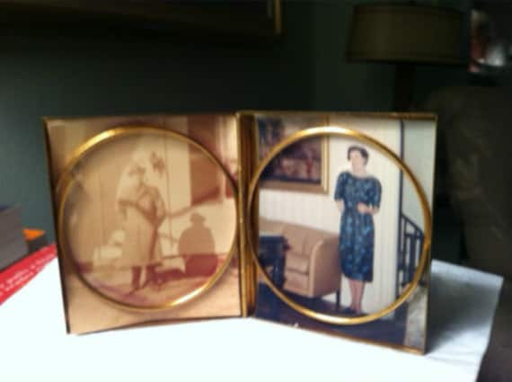 Vintage gold and pearl 1940-1950's PICTURE FRAME … - image 1