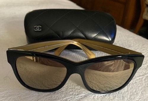 Vintage Black and Yellow Chanel Prescription Sunglasses in  display picture 1