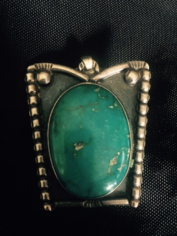Collier Vintage En Argent Sterling Avec Corail & Turquoise - Signé HBY - Poids 24.2g