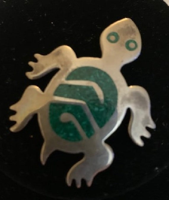 Vintage Mexican Sterling And Stone Turtle Brooch … - image 10
