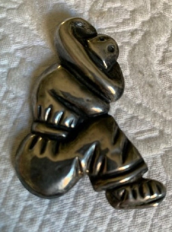 Vintage Sterling Silver 1940'S Sleepy Man Mexican 