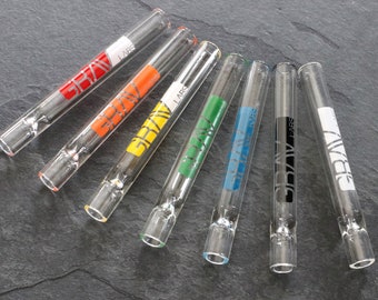 4.5" Colorful Multi Hitter-Straight Glass One Hitter-Deep Bowl