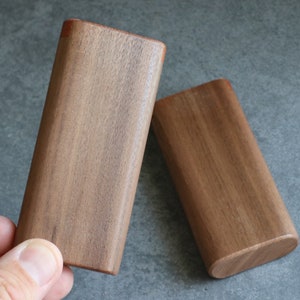 Black Walnut Snap Lock Dugouts & One Hitter Pipe-&#39;Safe Lid&#39; American Crafted Stash Boxes