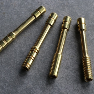 3&quot; Messing Bat One Hitter-pijpen - Made in America - Massieve koperen pijp - 4 verschillende stijlen - Geschikt voor dugouts van 4&quot;