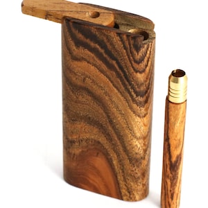4" Bocote Slider Lid Dugout & One Hitter- One of a Kind Dugout