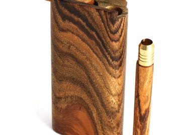 Bocote Wood Dugout & One Hitter Set - 4" Slider Lid