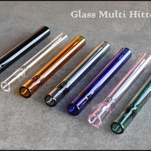 4" Glass  Multi Hitter Pipes- 7 Colors- Extra Thick Glass- Quality Glass