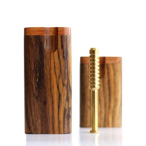 Bocote Wood Dugouts & One Hitter Pipe- American Crafted Exotic Wood Stash Box