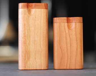 Cherry Spring Lock Dugouts & One hitter pipes-American Handcrafted Stash Boxes