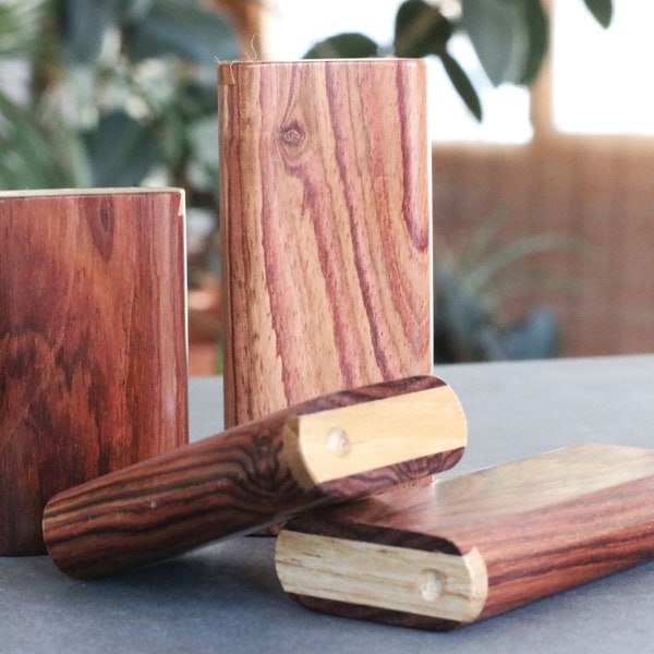 Honduras Wood Dugouts with Slider Lids- Handcrafted American Stash Boxes