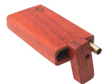 Padauk 4" Dugout & One Hitter Pipe-American Crafted Stash Box