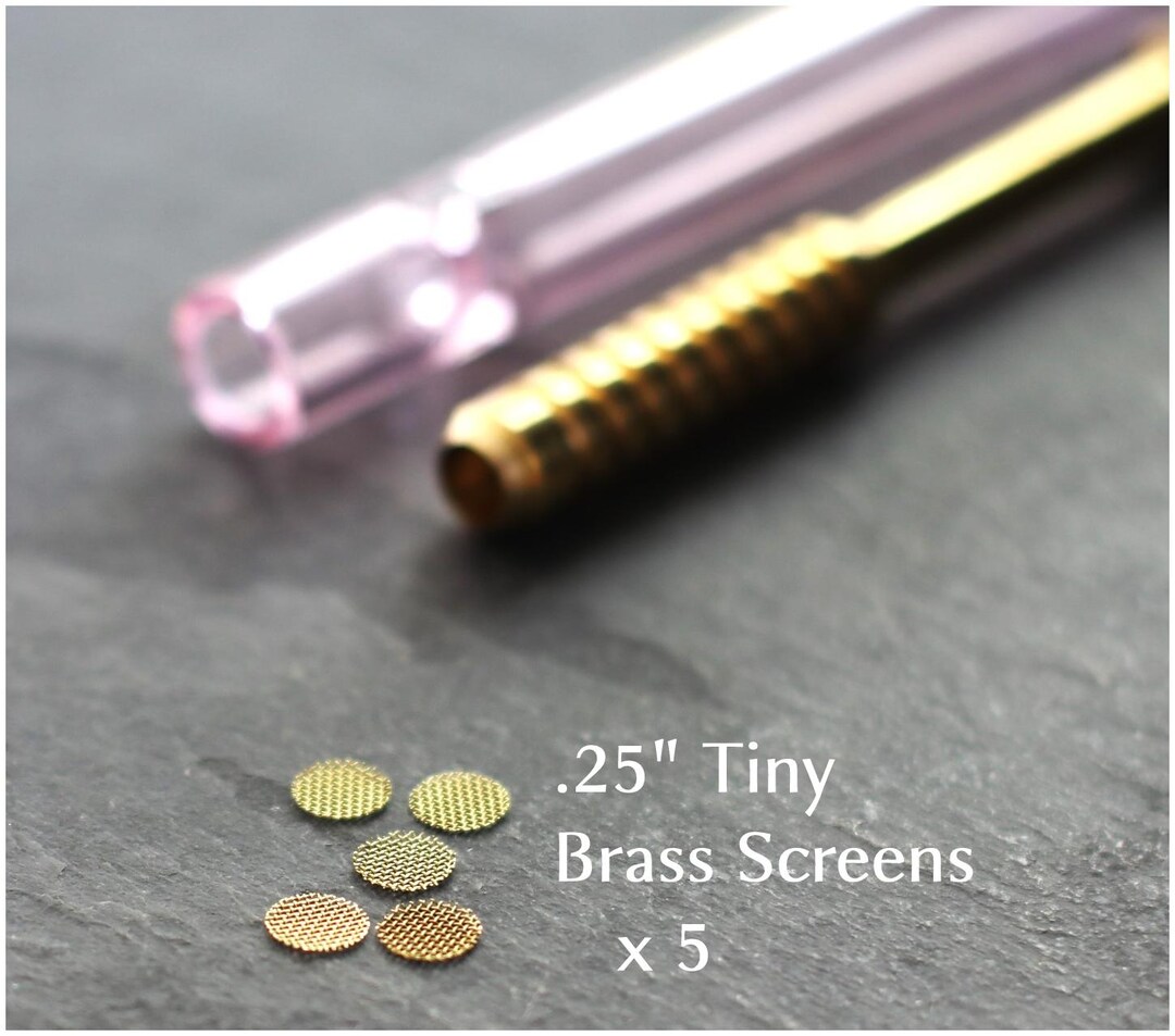 Brass Screens X 5- Tiny Brass Screens for One Hitter Pipes .25 ...
