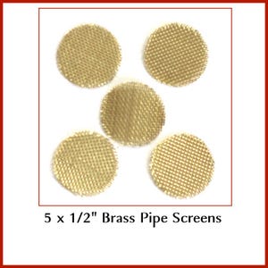 5 x 1/2&quot; Brass Pipe Screens