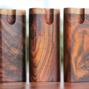 Cocobolo Dugout with One Hitter Pipe- American Handcrafted Stash Box-Perfect Gift for Smokers
