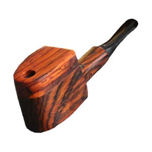 3.25&quot; Wood Pipe- Exotic Swivel Lid- Mouthpiece-Beautiful grains