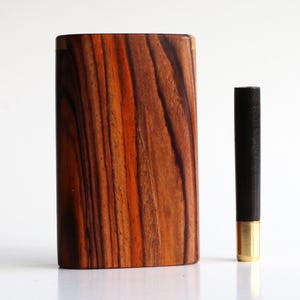 Cocobolo Dugout with Ebony One Hitter - 3 inch