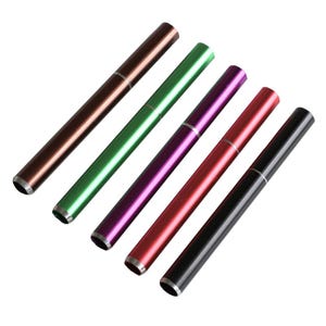 3&quot; Stylish Metal One Hitters- 5 colors- Straight One Hitter for Dugouts and Single Hit Use-Poker included