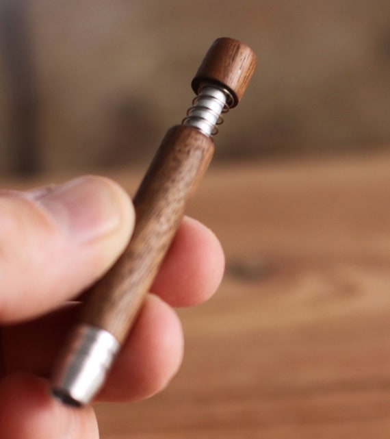 3 Spring Loaded Walnut One Hitter Self Ejection Etsy