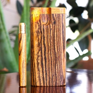 Bocote Wood Dugout & One Hitter- Matching pipe and stash box- 1st Class