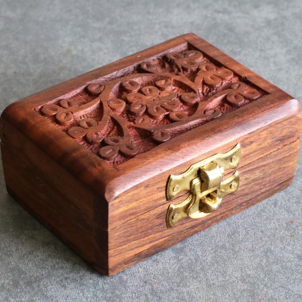 Handcrafted Wooden Treasure Box-Store your treasures in style