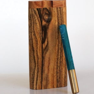 4&quot; Bocote Swivel Lid Dugouts- Handcrafted perfection-Stash Box-Dugout & One Hitter Pipe