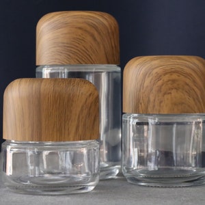 Glass Stash Jars- 3 Sizes- Clear glass storage jar with sealing lid