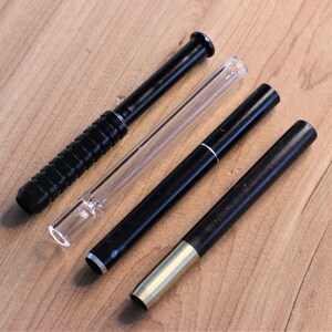 Black Smoker Gift Pack: Wenge Dugout, Stash Jar, Grinder & One Hitter image 4