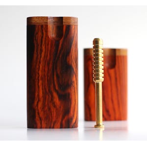 Cocobolo Dugout z fajką One Hitter – amerykańskie, ręcznie robione pudełko Stash Box – idealny prezent dla palaczy