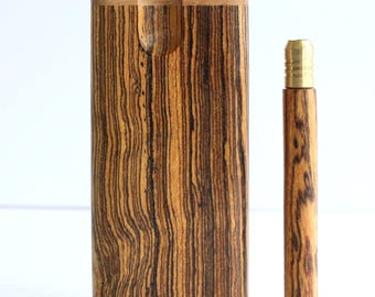 Bocote Wood Dugout & One Hitter Set - 4" Swivel Lid