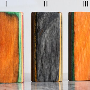 Diamond Wood Dugouts-Slider Lid-Choose your Pipe-Quality Handcrafted American Stash Boxes
