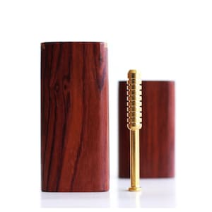 3&quot; & 4&quot; Honduras Wood Dugouts with Slider Lids- Handcrafted American Stash Boxes