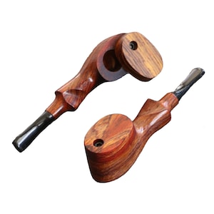 Exotic Wood Pipe: 4&quot; Handcrafted Swivel Lid