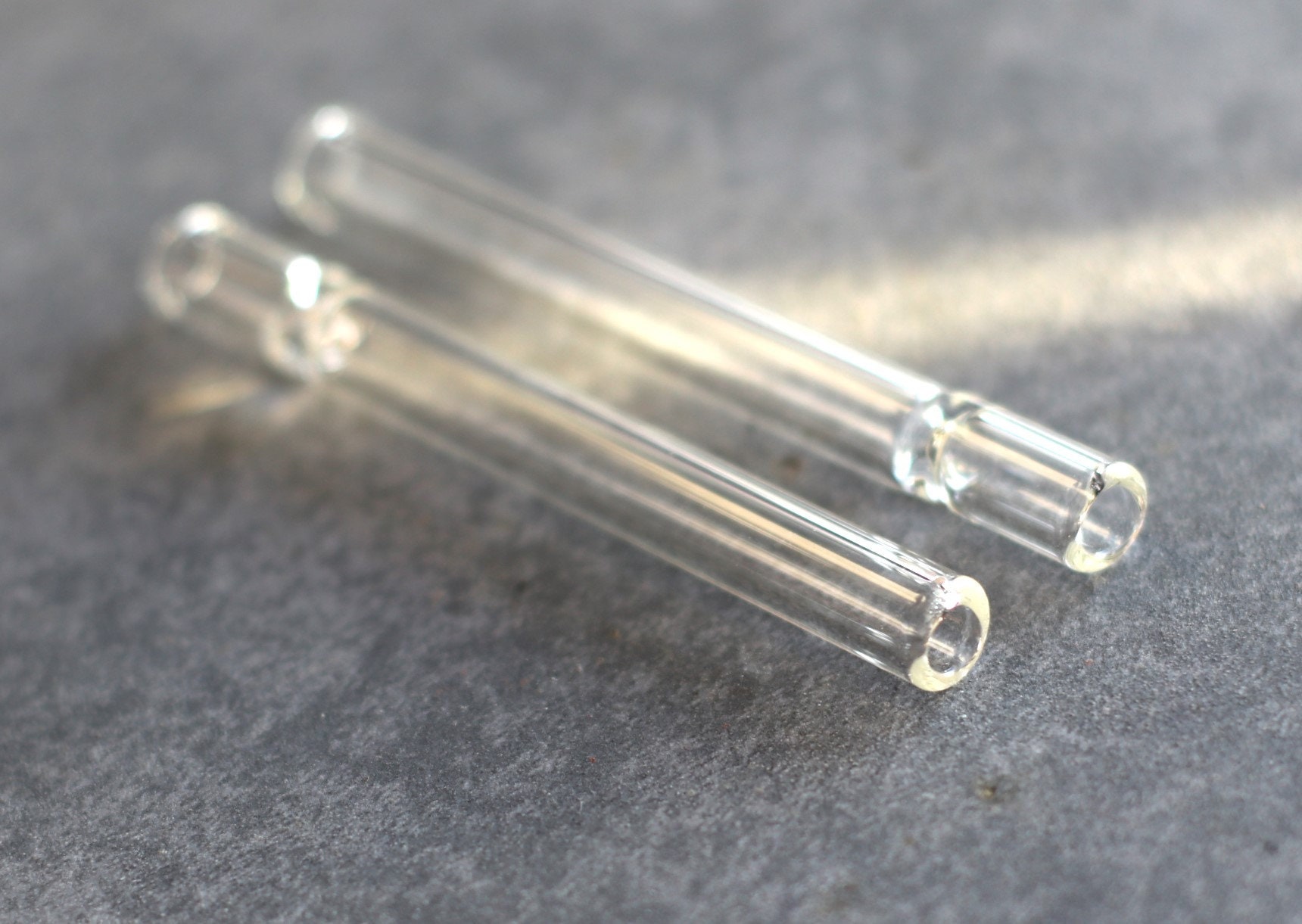 2 Pack: 3 Inch Golden Glass Tobacco Pipes – Glass One Hitter Chillums For Dugout – Handmade USA