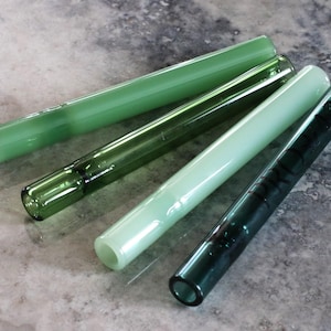 4&quot; Green Glass One Hitters-Colorful Glass Pipes-Multi Hitter Large Pocket Pipes