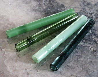 4&quot; Green Glass One Hitters-Colorful Glass Pipes-Multi Hitter Large Pocket Pipes