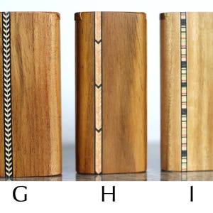 4&quot; Teak Slider Lid Dugouts with Inlay- Classy One Hitter Experience